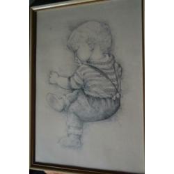 Vintage schilderij kinderkamer