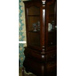 Oude Barok Vitrine Kast.