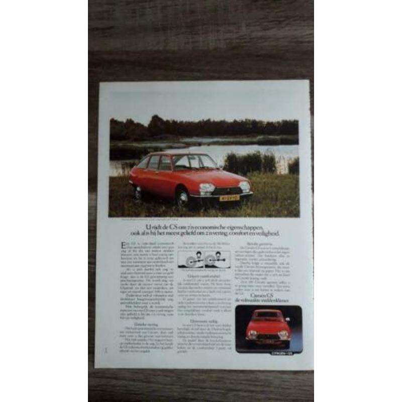 4 originele Citroen GS advertenties te koop aangeboden