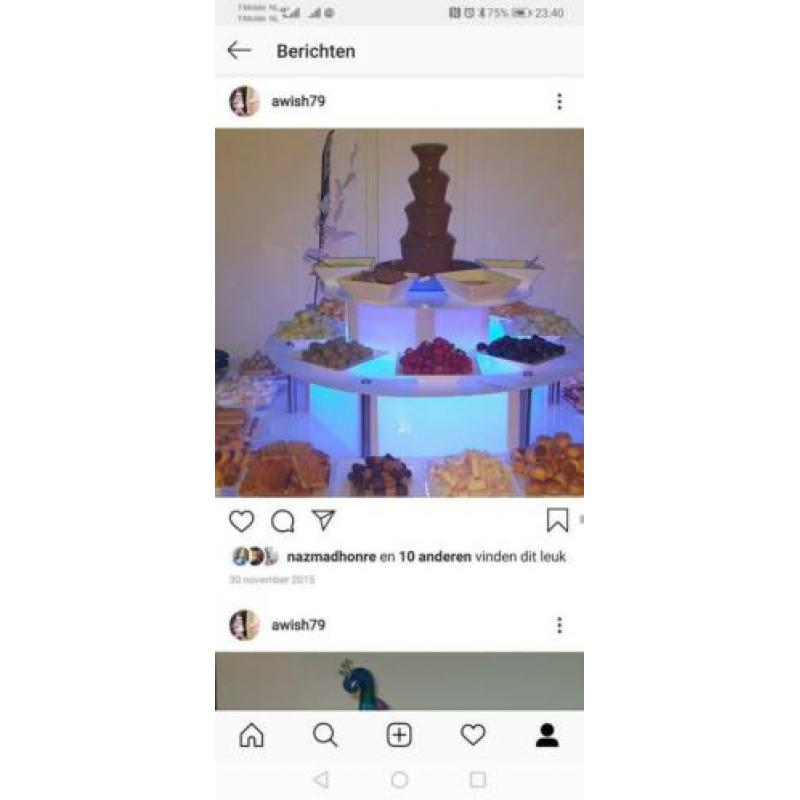 Lichttafel chocoladefontein