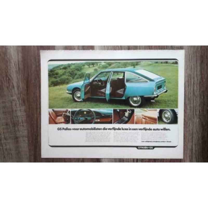 4 originele Citroen GS advertenties te koop aangeboden