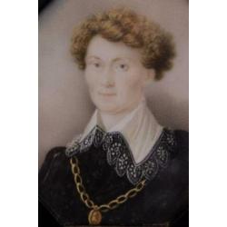 ==ca 1880/1900===MINIATUURPORTRET van een vrouw===