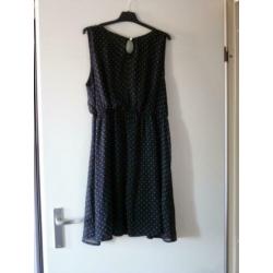 POLKA DOT zomerjurk zwart wit 44 - gratis verzend **weg=weg*