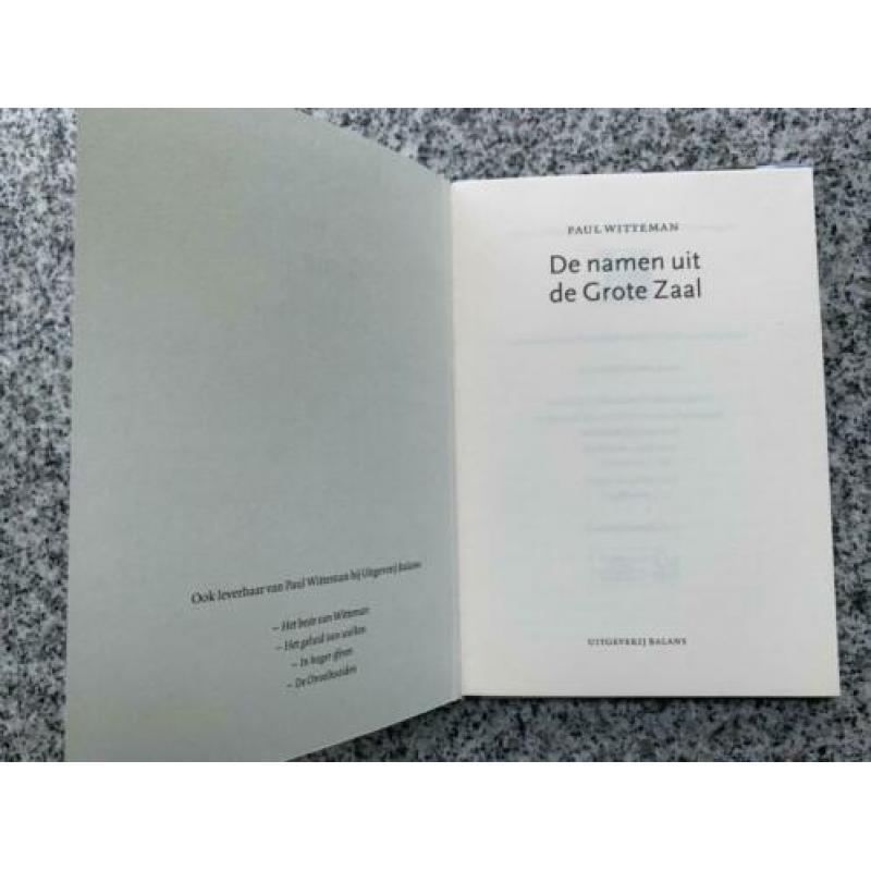 De namen uit de grote zaal + cd (Paul Witteman)