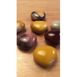 Mookaite hartje bol 30 mm 6 stuks 1 gratis