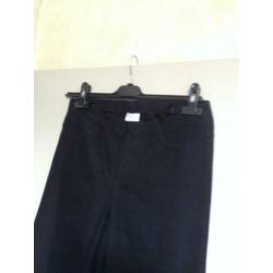 zwarte lange legging elastiek band maat s/m