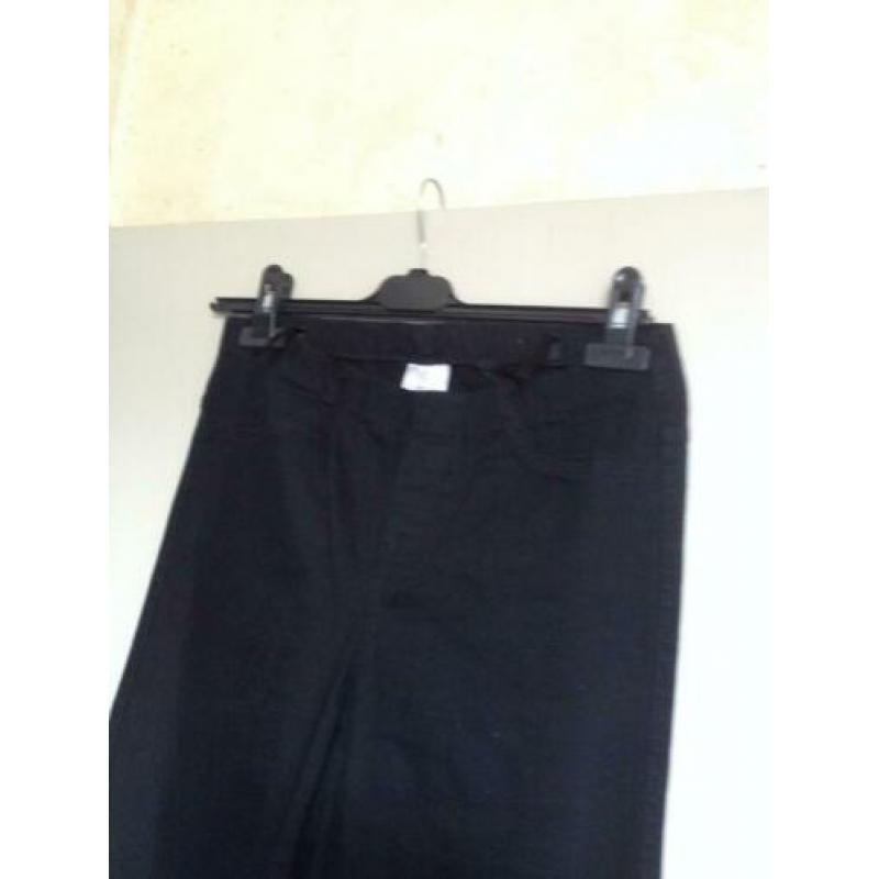 zwarte lange legging elastiek band maat s/m