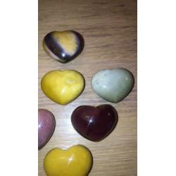 Mookaite hartje bol 30 mm 6 stuks 1 gratis