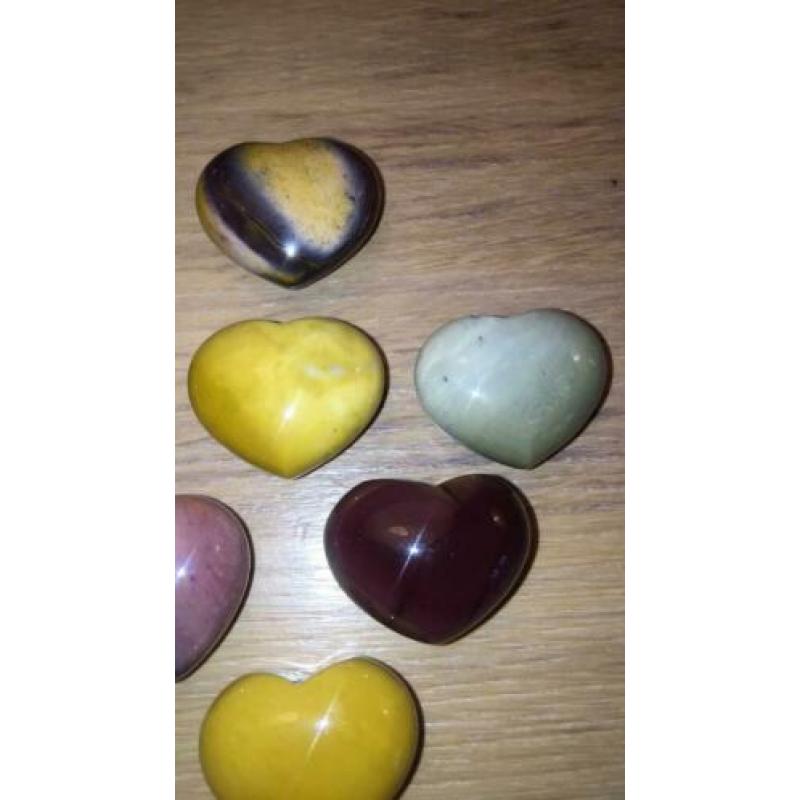 Mookaite hartje bol 30 mm 6 stuks 1 gratis