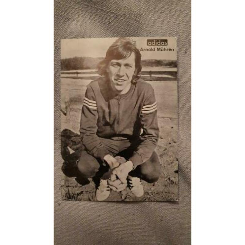 Voetbal oude fotokaarten lerby rep muhren