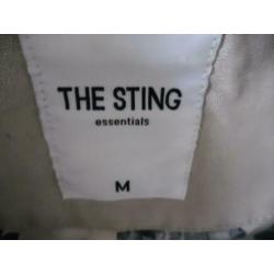 Mooie stoere 'leren' bikerjas The Sting maat M