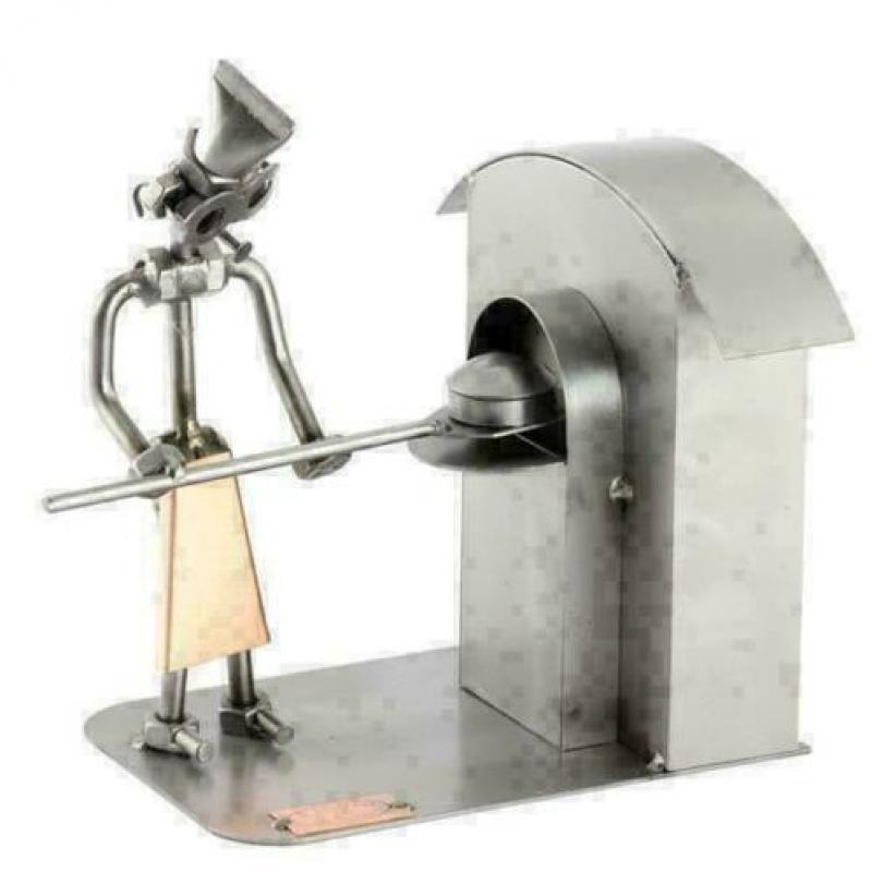 Bakker - steelman, beeldje, bakken, oven, bakkerij, cadeau