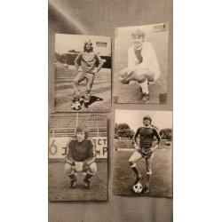 Voetbal oude fotokaarten lerby rep muhren