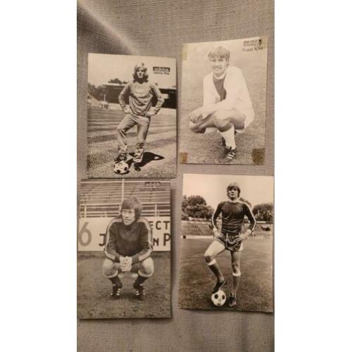 Voetbal oude fotokaarten lerby rep muhren