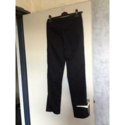 zwarte lange legging elastiek band maat s/m