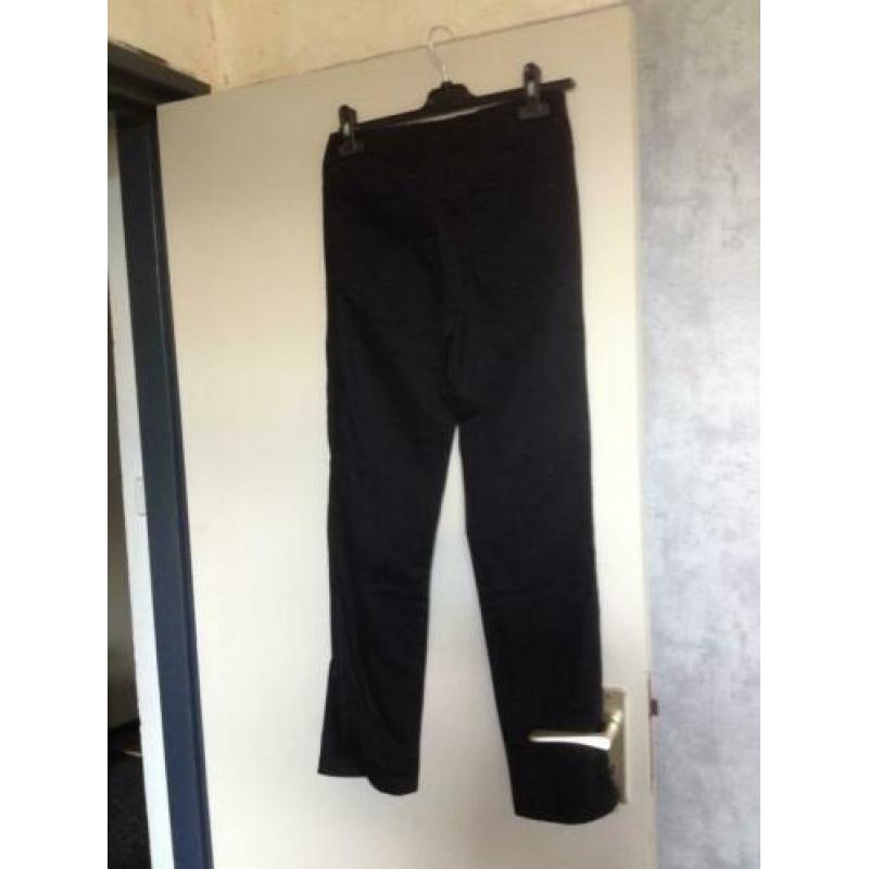 zwarte lange legging elastiek band maat s/m