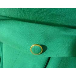 Groene linnenlook blazer met zakjes Edgar Vos