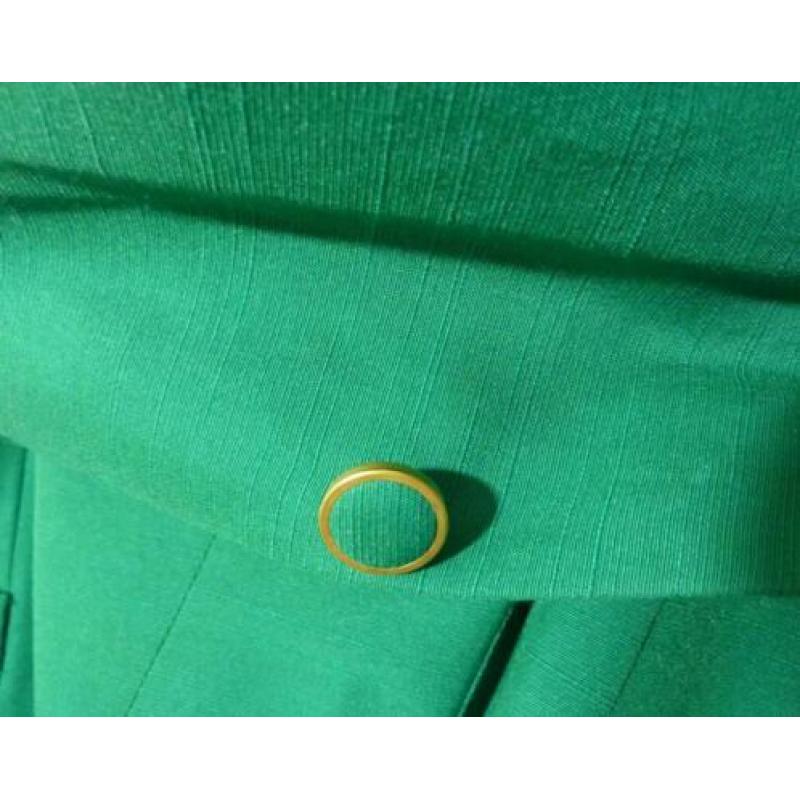 Groene linnenlook blazer met zakjes Edgar Vos