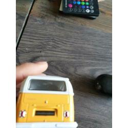 welly volkswagen vw t2 geel wit flower power bloem 1:34