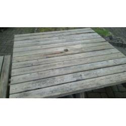 Picknicktafel, vierkante picknicktafel, oppottafel opknapper