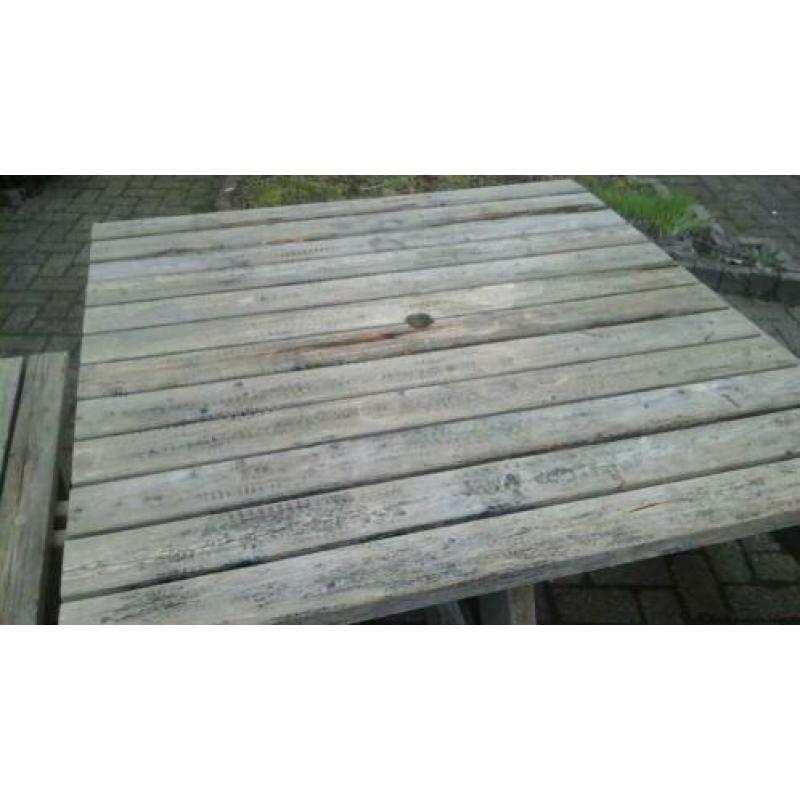 Picknicktafel, vierkante picknicktafel, oppottafel opknapper