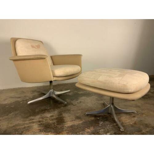 Cor vintage design fauteuils retro lounge stoel met ottoman