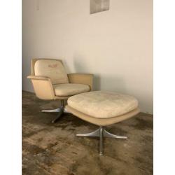Cor vintage design fauteuils retro lounge stoel met ottoman