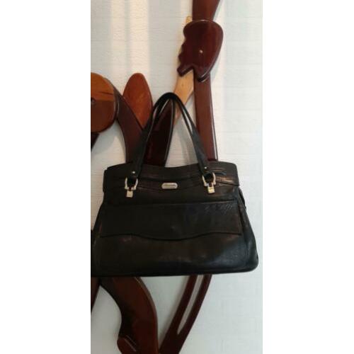 Vintage lederen handtas merk Alexander