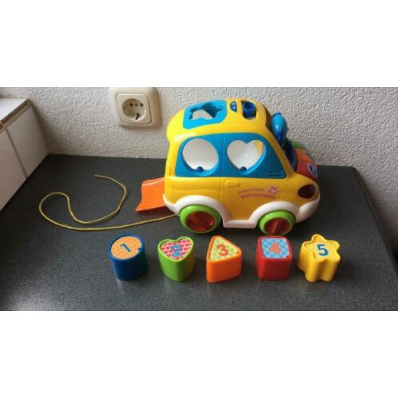 Vormenauto 1-2-3-4-5 met licht en geluid