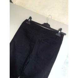zwarte lange legging elastiek band maat s/m