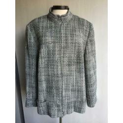 Bianca zwart jasje / blazer met wol, maat 44 / L
