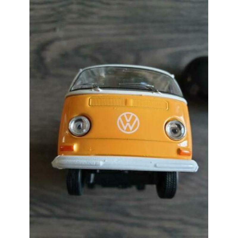 welly volkswagen vw t2 geel wit flower power bloem 1:34