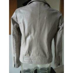 Mooie stoere 'leren' bikerjas The Sting maat M