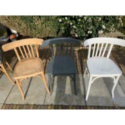 6 vintage kroegstoelen