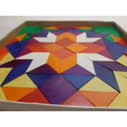 Vintage houten SIO Mosaic nummer 1020 met extra stukjes