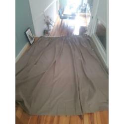 1 paar gordijnen (2 stuks) Lever/Taupe 145cm breed