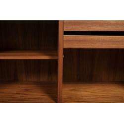 Vintage Deense wandmeubel teakhout l jaren 60 boekenkast