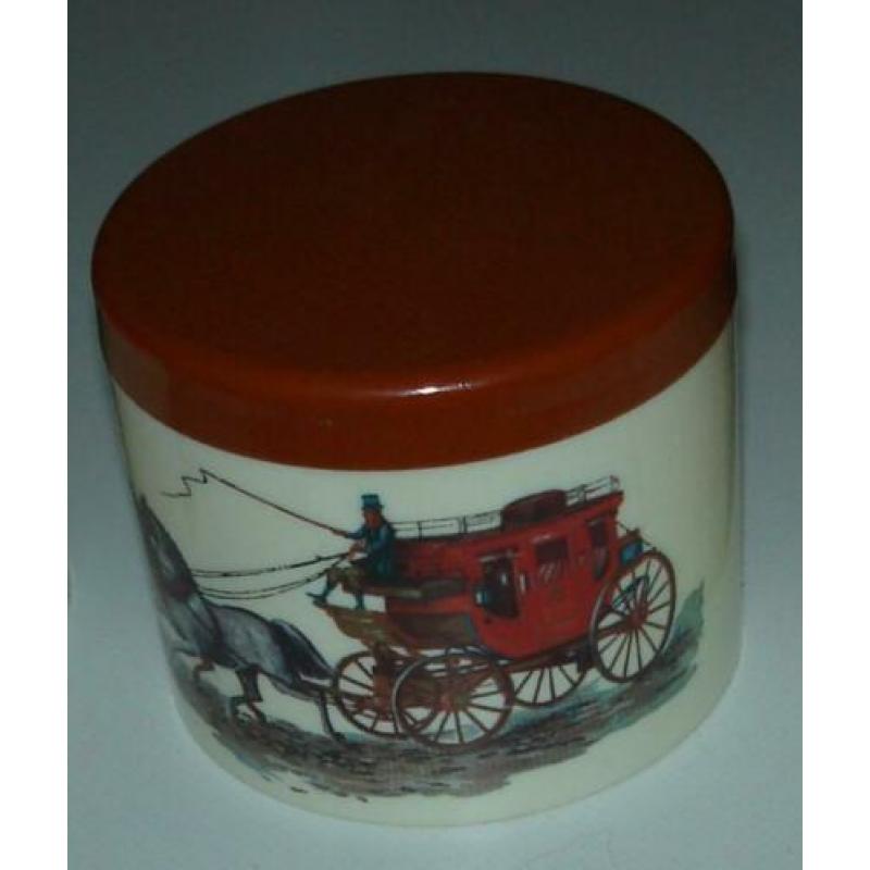 Drie VINTAGE voorraad busjes kunststof