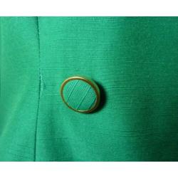 Groene linnenlook blazer met zakjes Edgar Vos