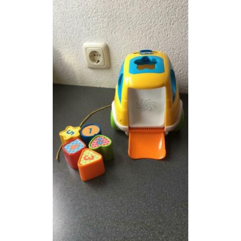 Vormenauto 1-2-3-4-5 met licht en geluid