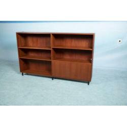 Vintage Deense wandmeubel teakhout l jaren 60 boekenkast