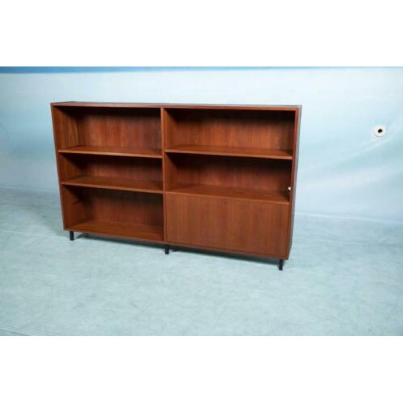 Vintage Deense wandmeubel teakhout l jaren 60 boekenkast
