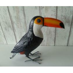 Metalen dieren Toekan dierenbeeld dierenfiguur vogelbeeld