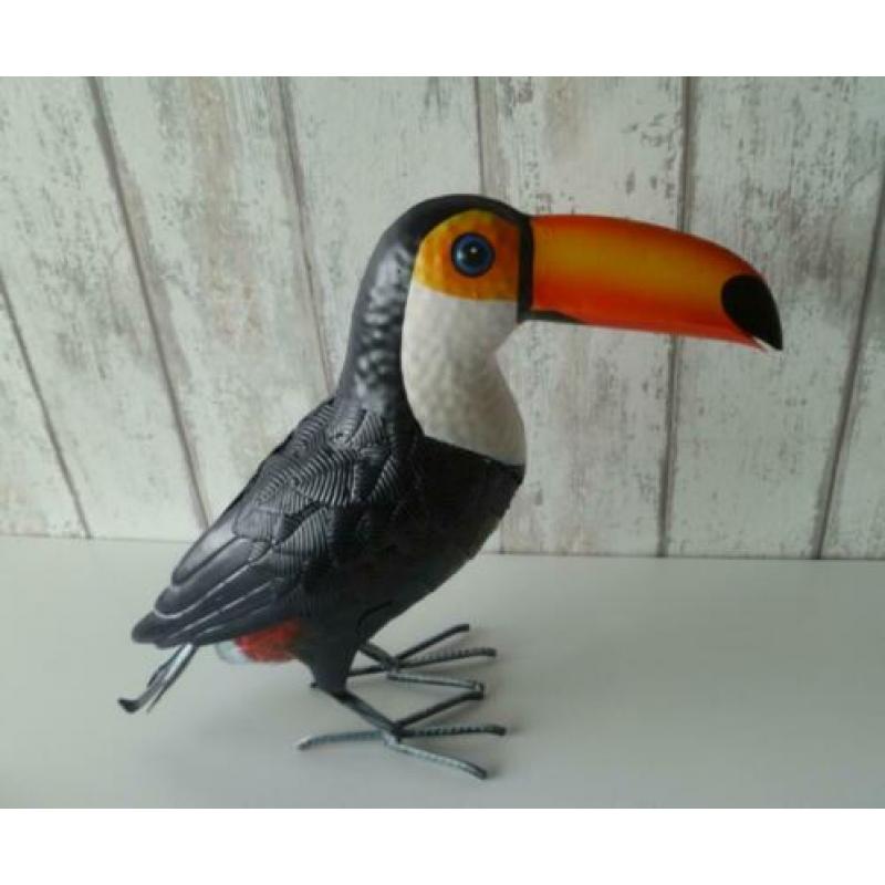 Metalen dieren Toekan dierenbeeld dierenfiguur vogelbeeld