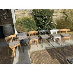 6 vintage kroegstoelen