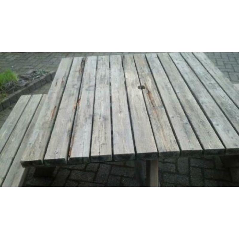 Picknicktafel, vierkante picknicktafel, oppottafel opknapper