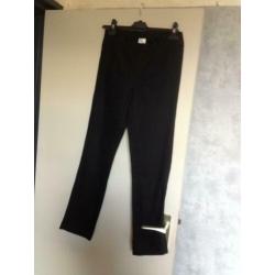 zwarte lange legging elastiek band maat s/m