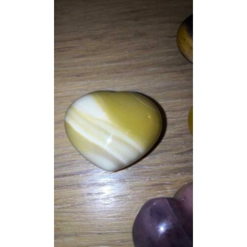 Mookaite hartje bol 30 mm 6 stuks 1 gratis