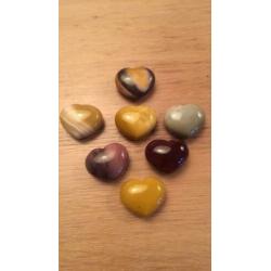 Mookaite hartje bol 30 mm 6 stuks 1 gratis