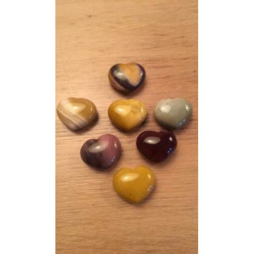 Mookaite hartje bol 30 mm 6 stuks 1 gratis